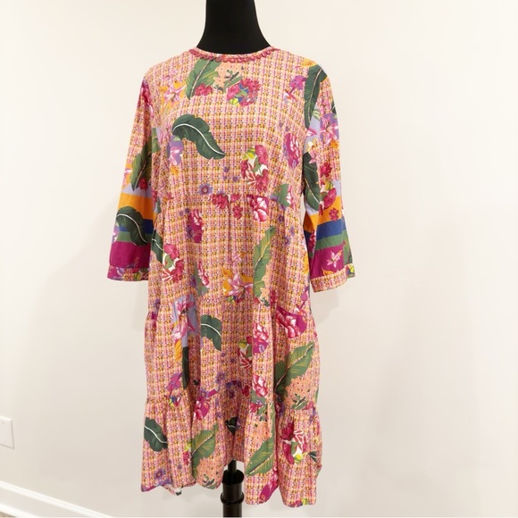 Emily Lovelock Floral Dress Size L - Picture 3 of 15